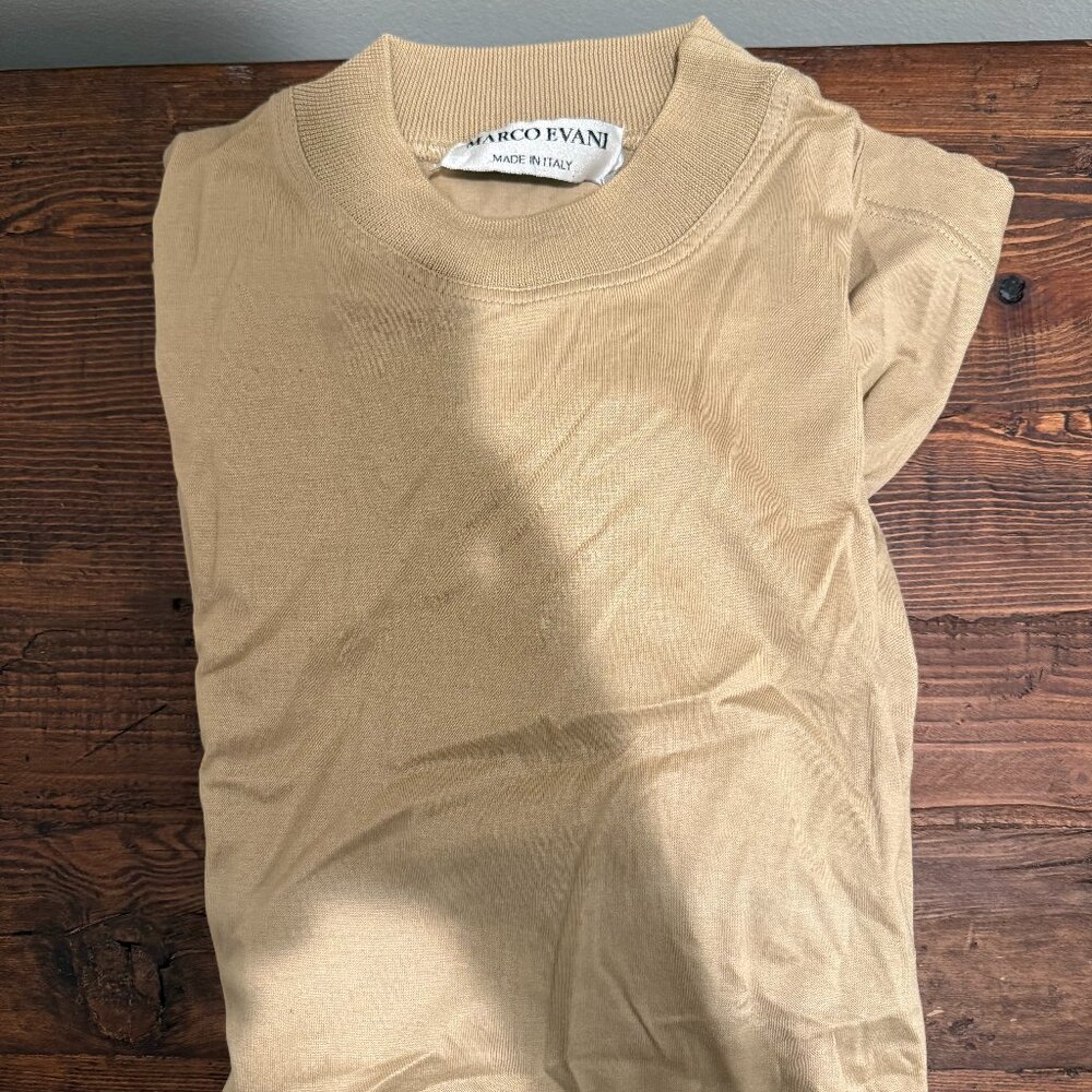 VINTAGE MARCO EVANI ITALY LARGE DRESSY SHORT SLEEVE TEE SHIRT